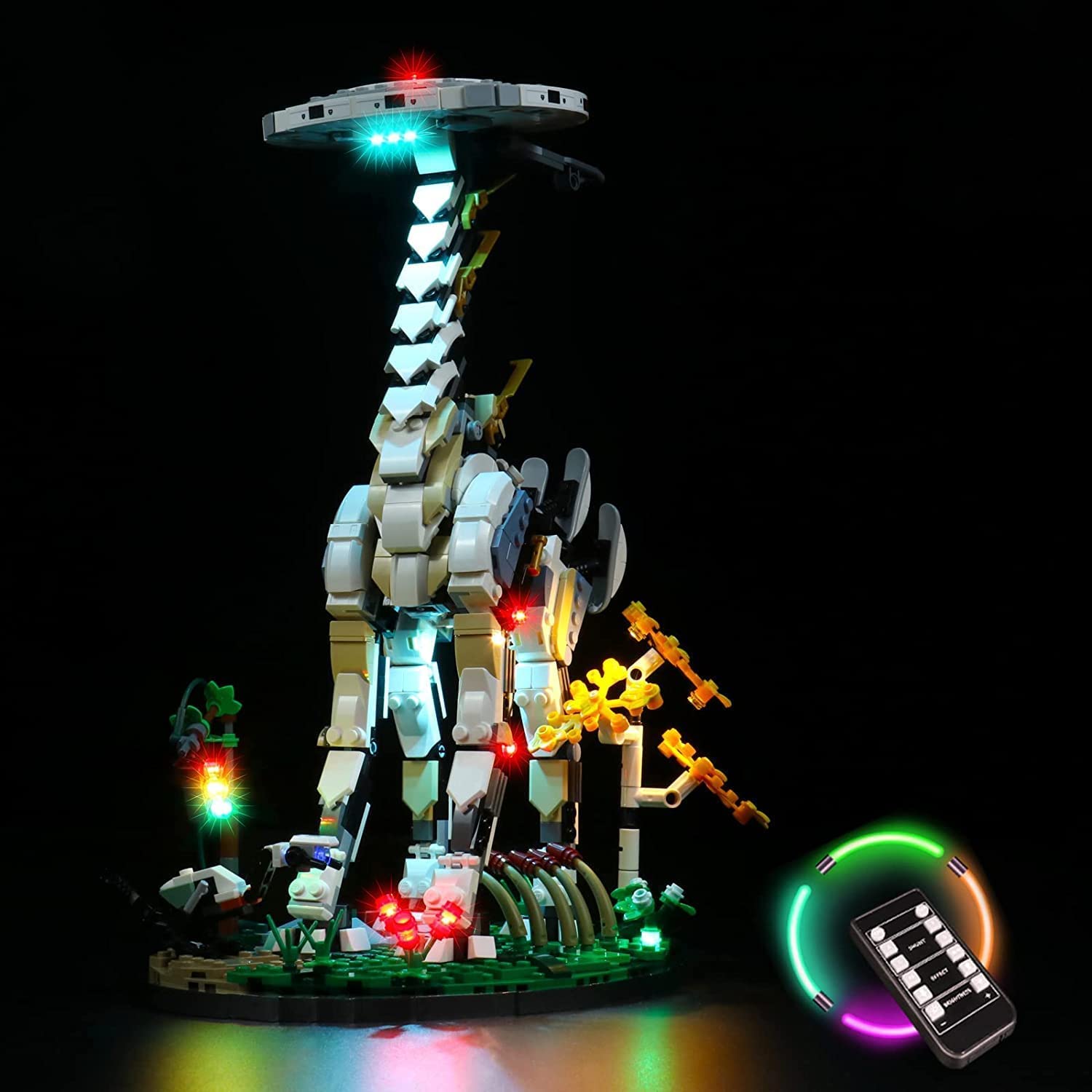 BrickBling Kit di illuminazione LED compatibile con Lego Horizon Forbidden West, telecomando decorativo, compatibile con 76989 Tallneck Horizon Zero Dawn