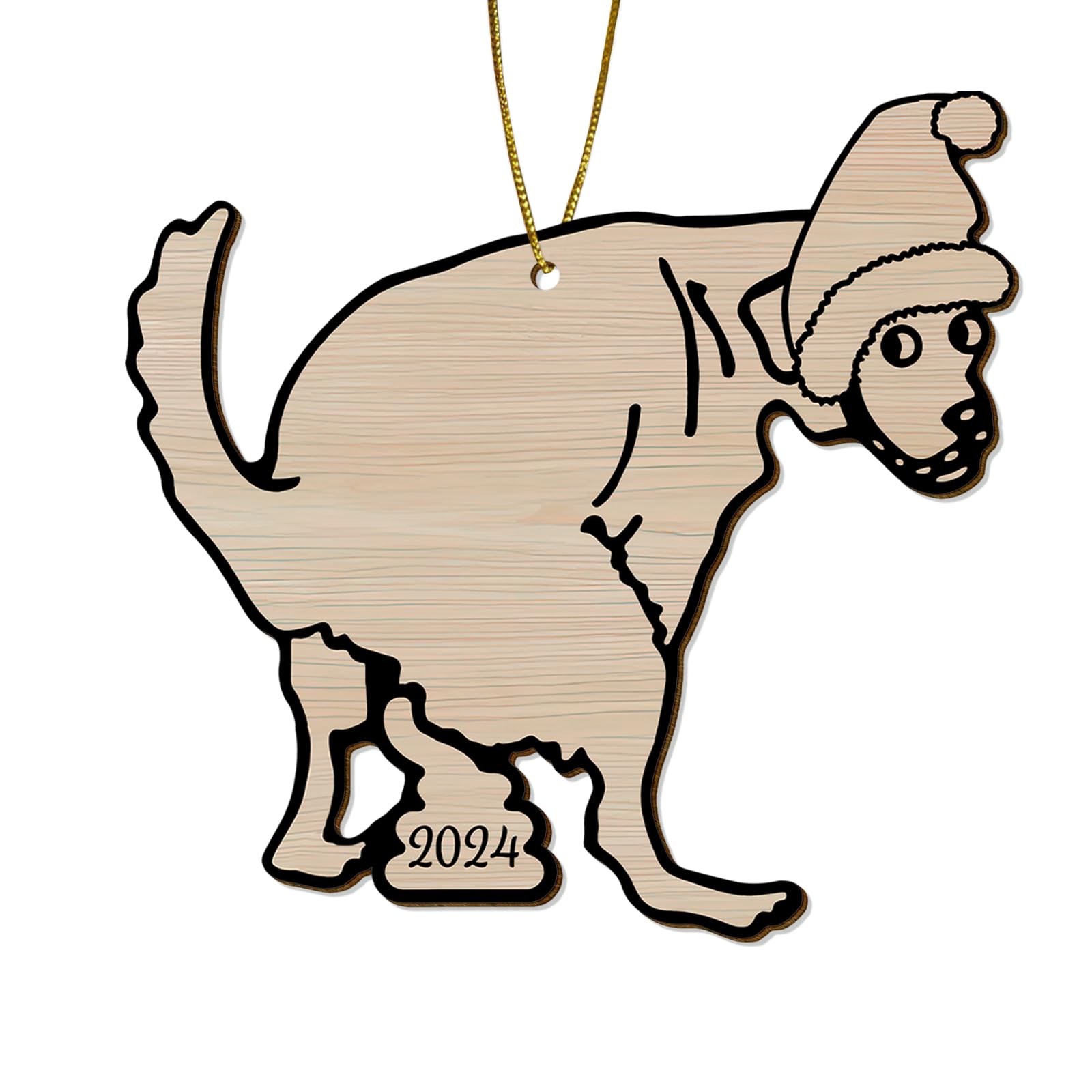 Funny Husky Christmas Ornaments - Wooden Keepsake -9