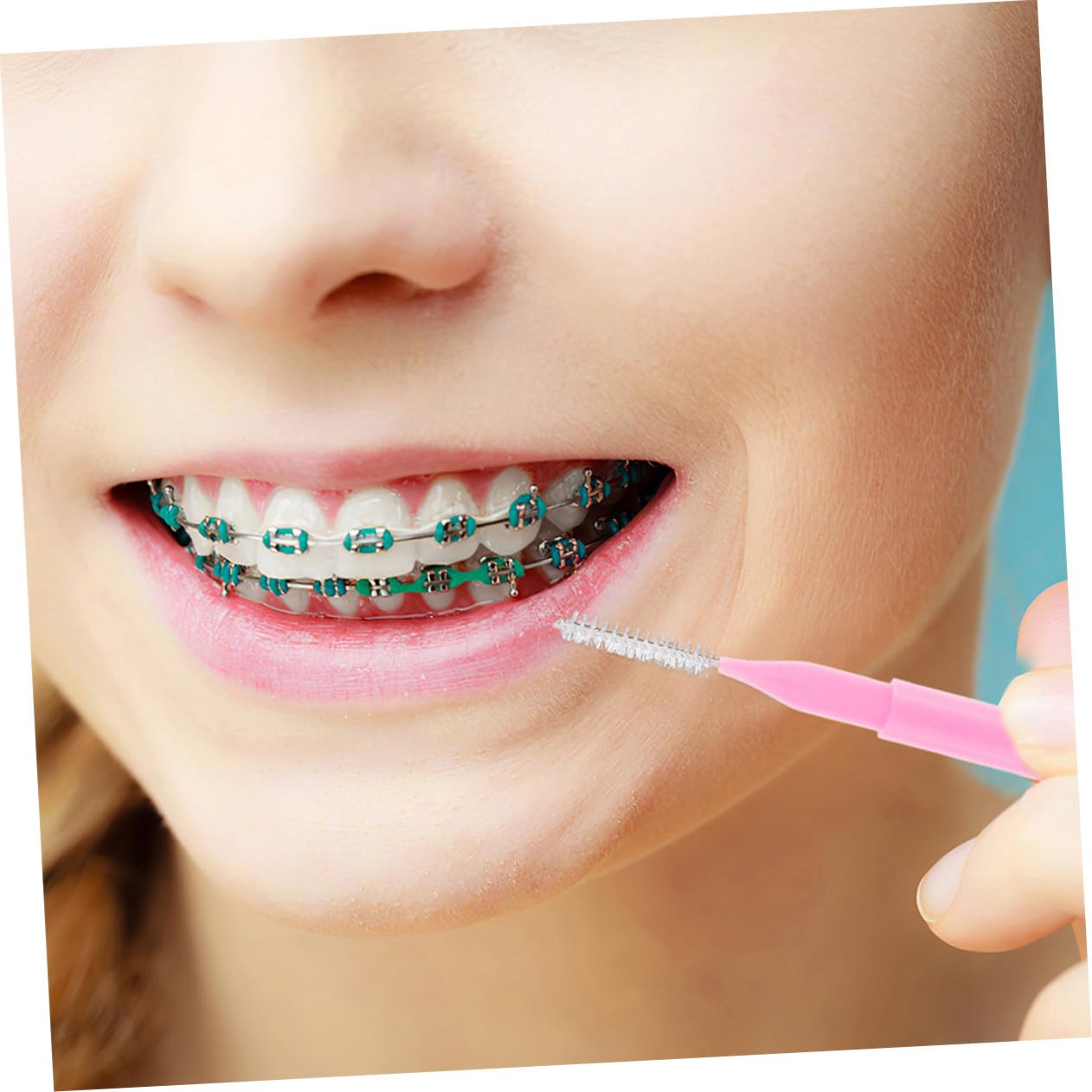 NOLITOY 200piezas Cepillo de Limpieza Interdental Unidades Cerdas Suaves Limpiador de Aparatos Dentales para Hilo Dental y Cuidado Bucal