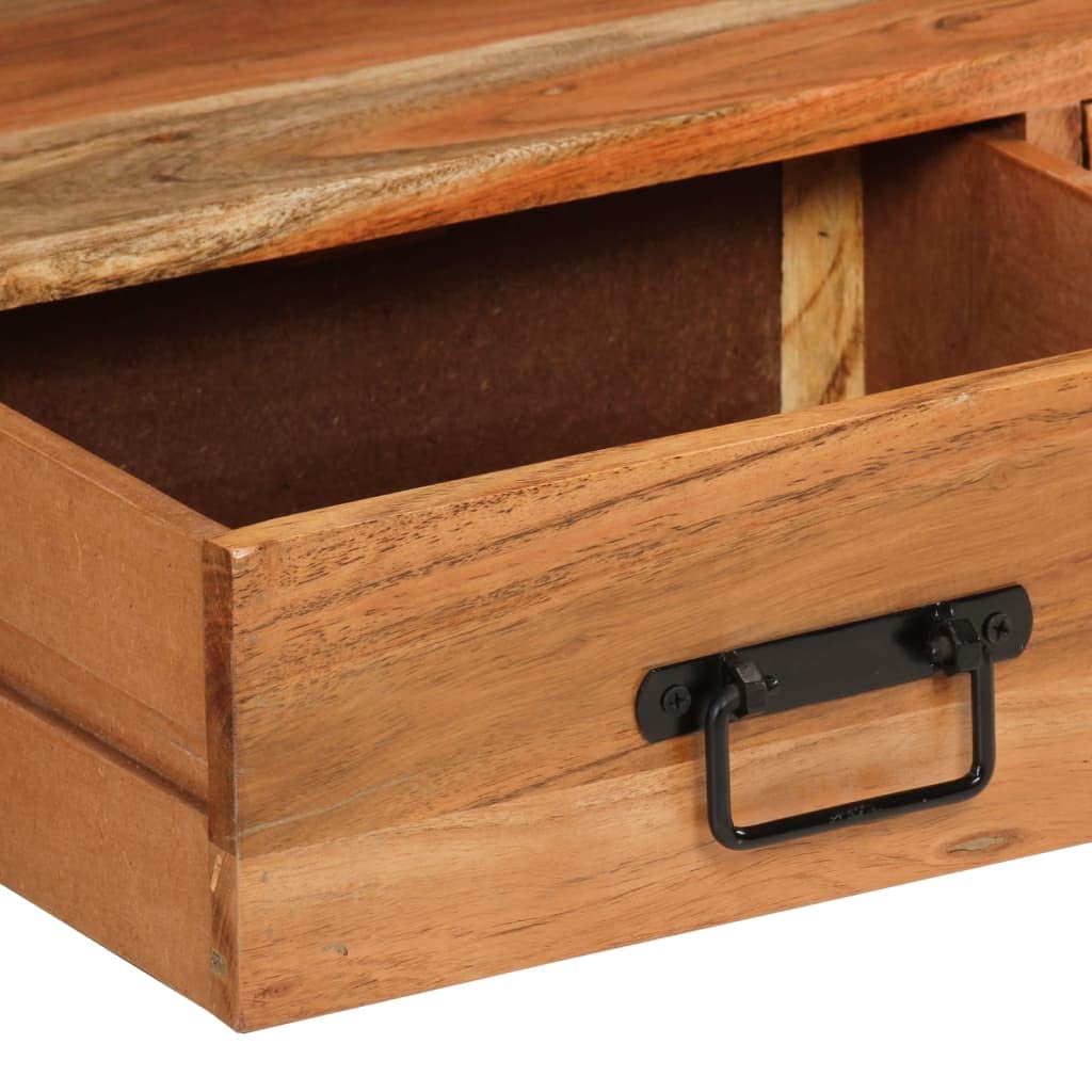 TV-Schrank 120x30x45 cm Massivholz Akazie Fernsehschrank Tv Board Lowboard