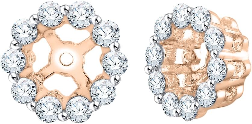 KATARINA Diamond Earring Jackets for Studs in 14K Gold (3/8 Cttw, G-H Color, I1-I2 Clarity)