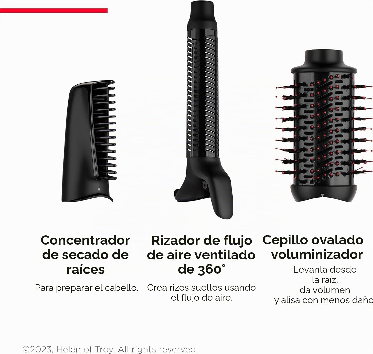 Revlon Herramienta 3 en 1 para secar, rizar y dar volumen con los 3 accesorios intercambiables (cabezal desmontable, rizador, secadora, estilizador) RVDR5333 | Seca, riza y da volumen con los 3 accesorios intercambiables, cabezal desmontable, rizador, sec