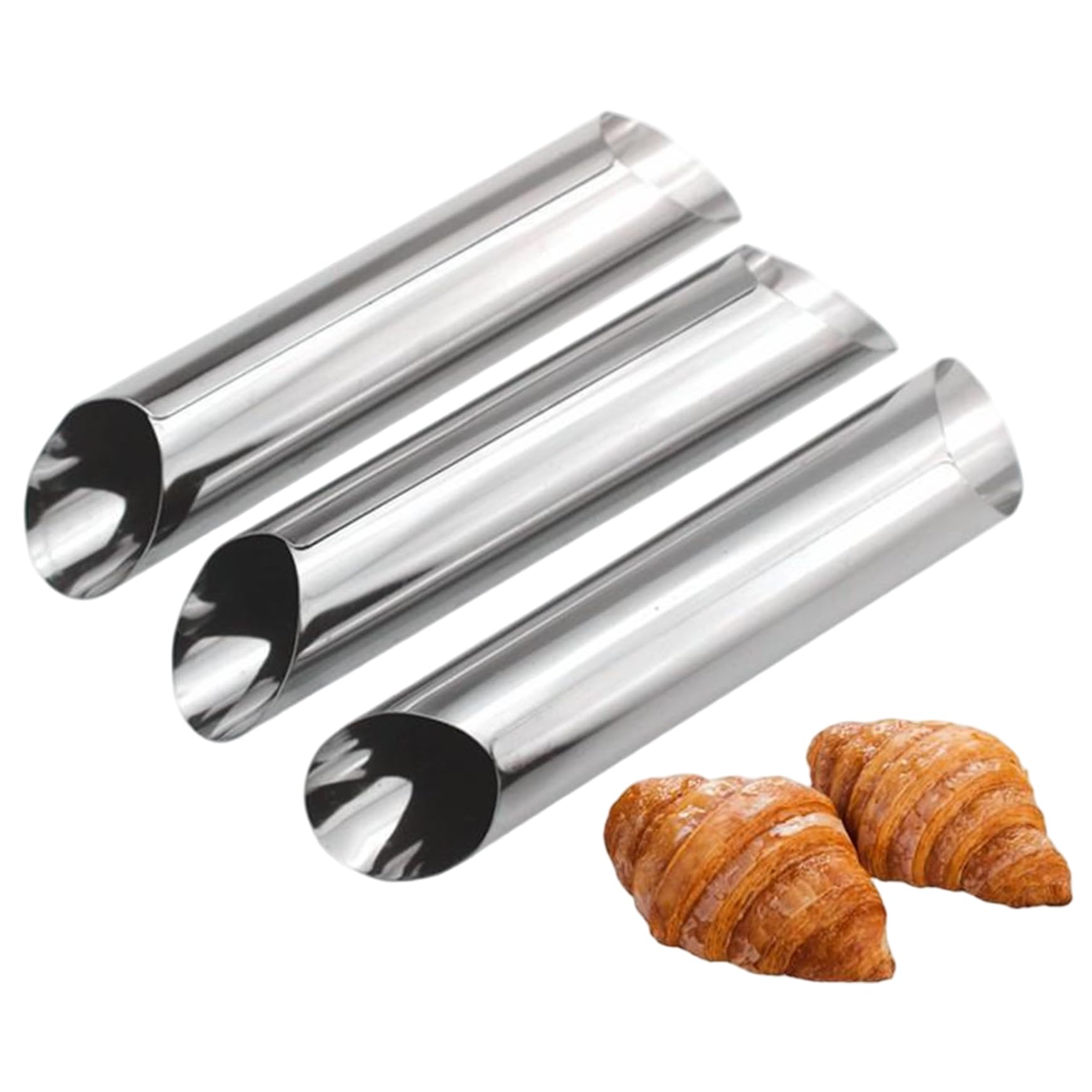 Moule à croissants et cônes de pâtisserie en inox pour réussir vos buffets salés et sucrés