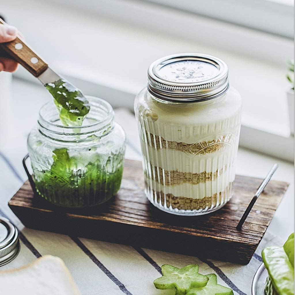 Latas de té, tarros de almacenamiento, mini tarros normales, tapas, tarros de cristal para conservas, ideales para almacenar alimentos, mermeladas, regalos de boda, vasos de regalo de ducha (tamaño