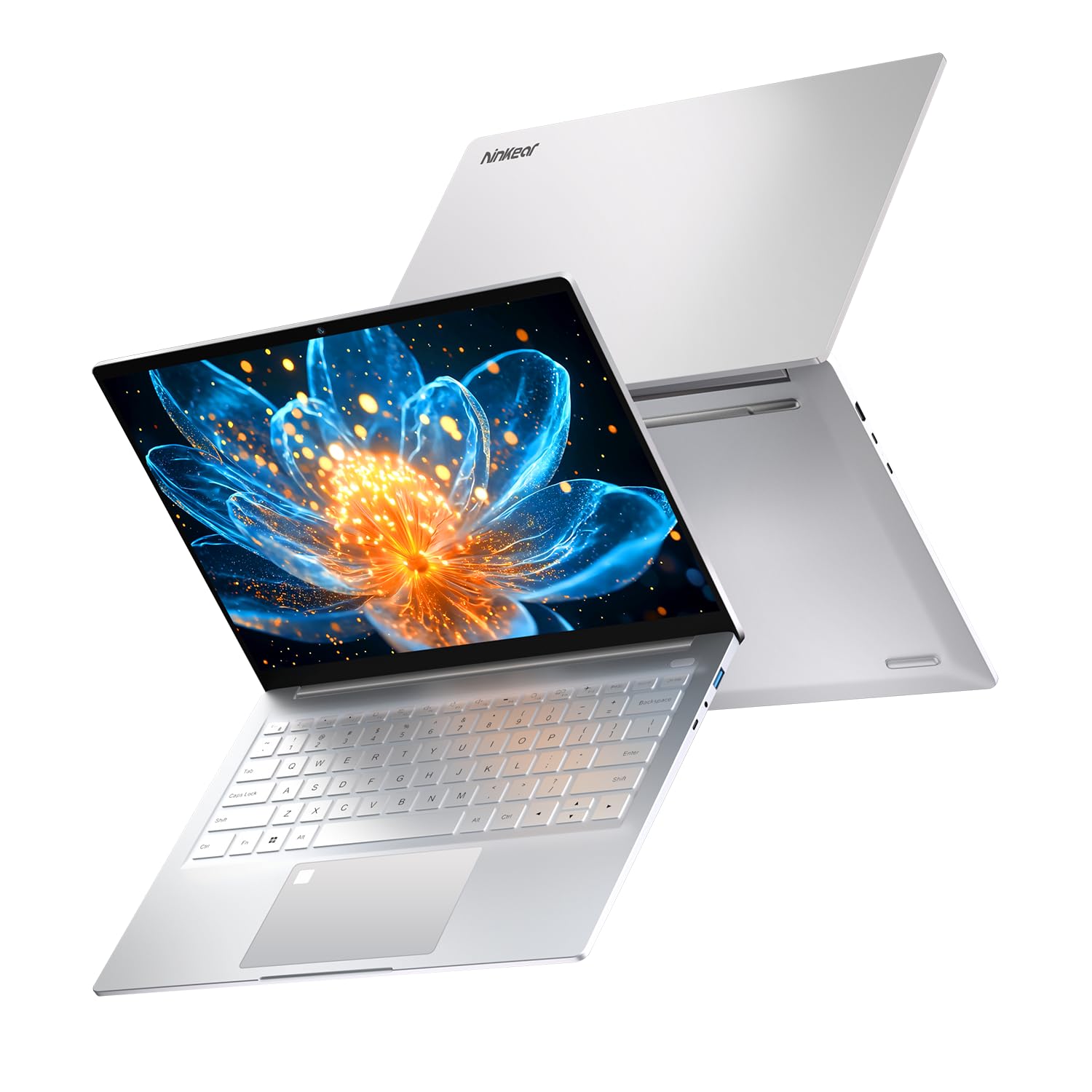 Ninkear Ordenador portátil S14 ultraligero de 1 kg, AMD Ryzen 5 7535HS, 16 GB LPDDR5, 1 TB SSD, pantalla 2,2 K de 14 pulgadas, WiFi 6 y BT 5.2, sensor de huellas dactilares, teclado retroiluminado