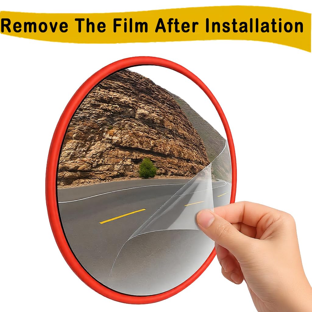 24" Safety Convex Mirror for Blind Spots – Traffic Mirror for Indoor/Outdoor Use, Corner Mirrors for Parking, Security, Business, Garage, Warehouse, and Office
