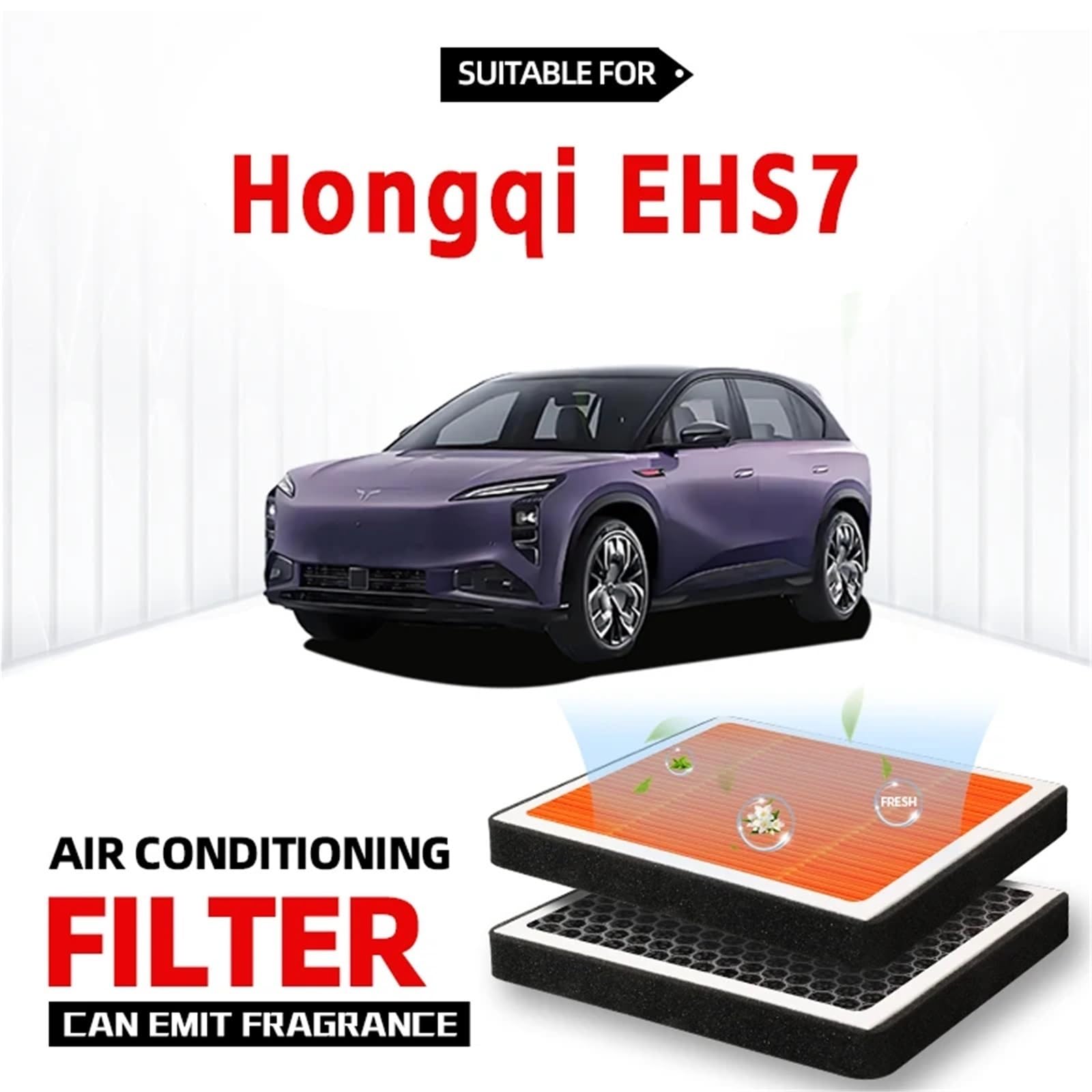 Filtr kabinowy Pasuje do filtra kabinowego Hongqi EHS7 Filtr powietrza Filtr klimatyzacji z węglem aktywnym z zapachem do oczyszczania kabiny samochodu