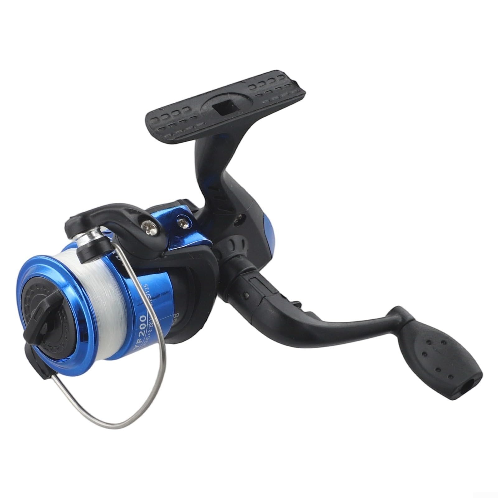 Fishing reel with 5.4 oz lightweight construction, 5 2 1 gear ratio for quick line retrieval and various fishing applications (Blue)