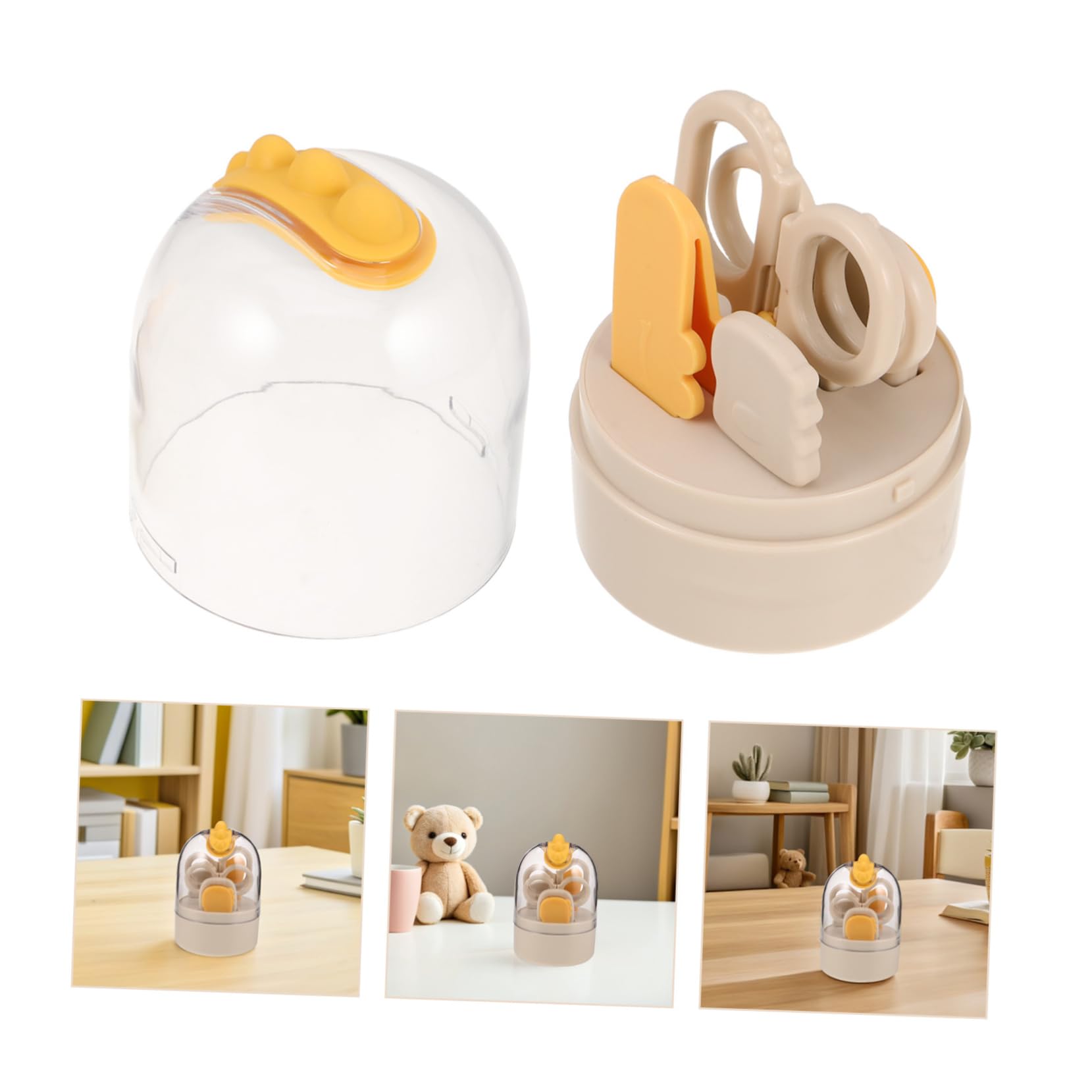TOYANDONA Cortaúñas Mango Ergonómico Tijeras y Pinzas para Recién Nacidos y Cuidado de Uñas Kit de Aseo para Bebés Pequeños