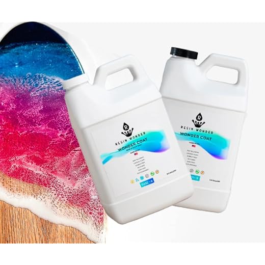RESIN WONDER Crystal Clear Premium Epoxy Resin 1 Gallon Kit – Fast Curing, UV Resistant, Best Coat for Art Preservation, Safe and Simple to use for Crafts -Resin Art, Tabletop, Bar Top and More