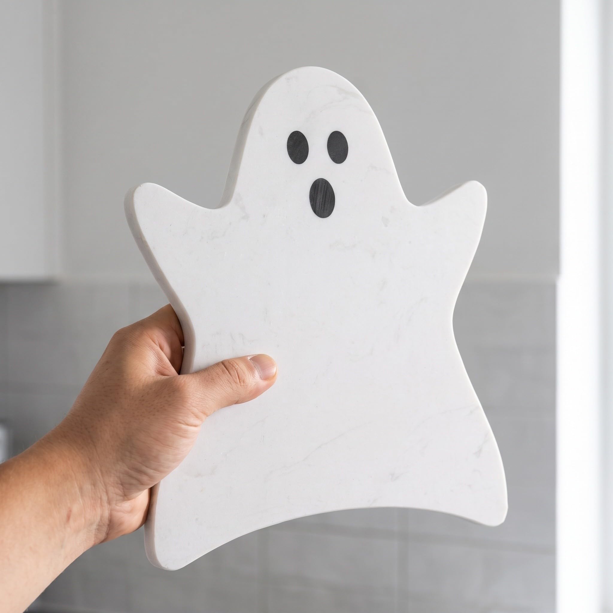 OSALADI Marmurowa deska do na Halloween w kształcie ducha, półmisek do