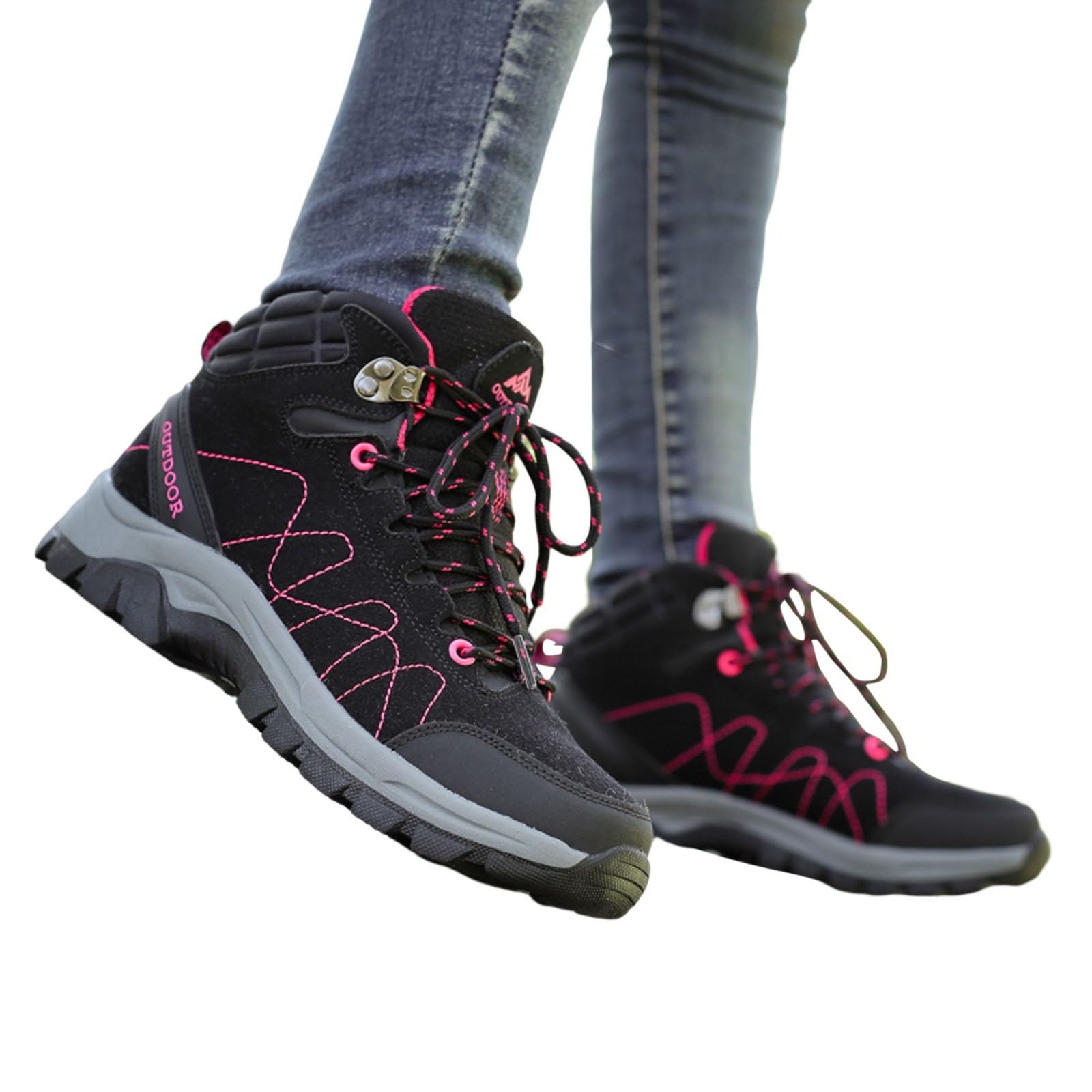 Scarpe Trekking Donna Impermeabili Alte Adatte al Campeggio All'aperto Traspirante Scarponi da Montagna Antiscivolo Leggere Trekking per All'escursionismo Sportive