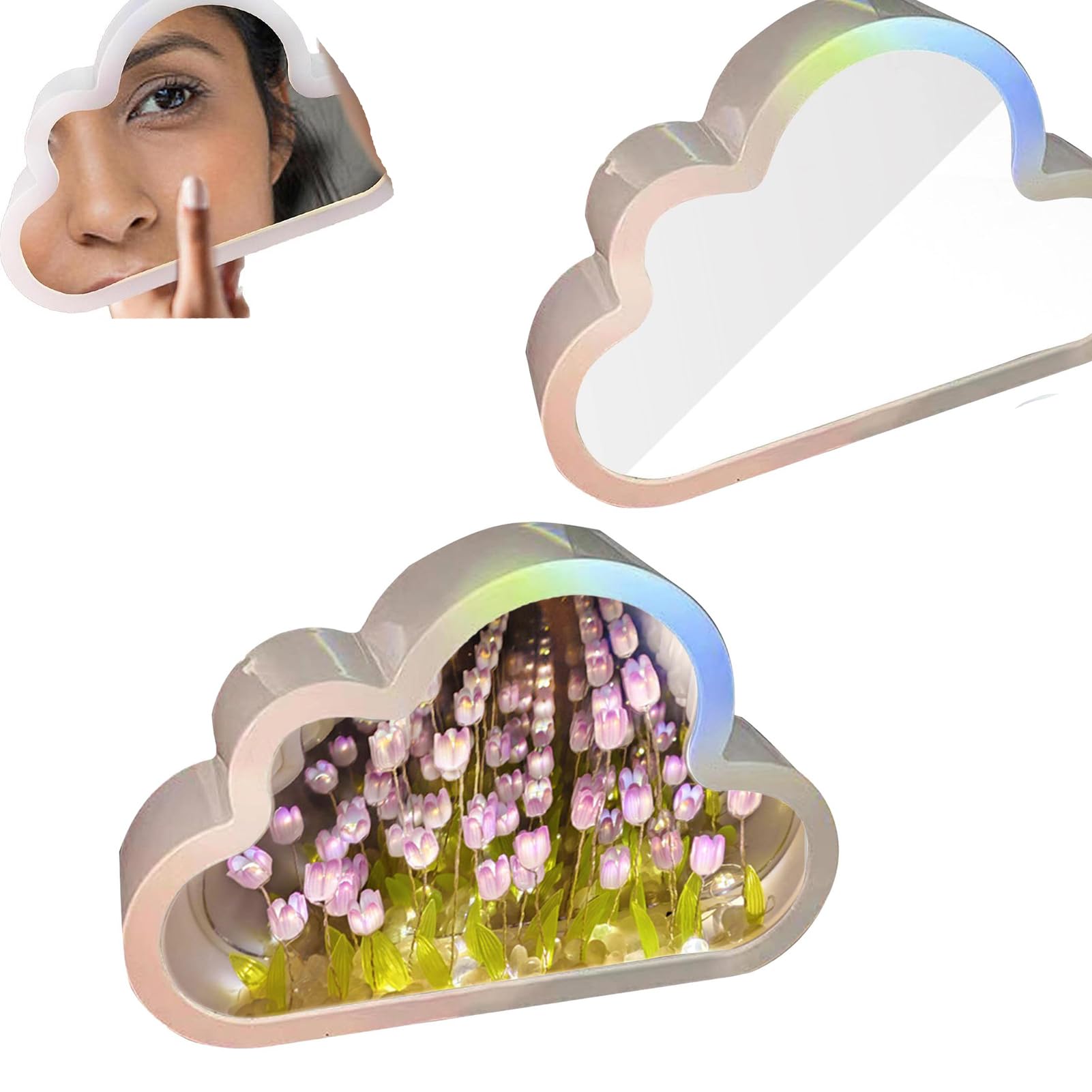 TAOLE Night Light | Artificial Flower Sea Cloud Night Light | Delicate Bedside Lamp Home Decoration, Handmade LED Night Lights for Bedrooms