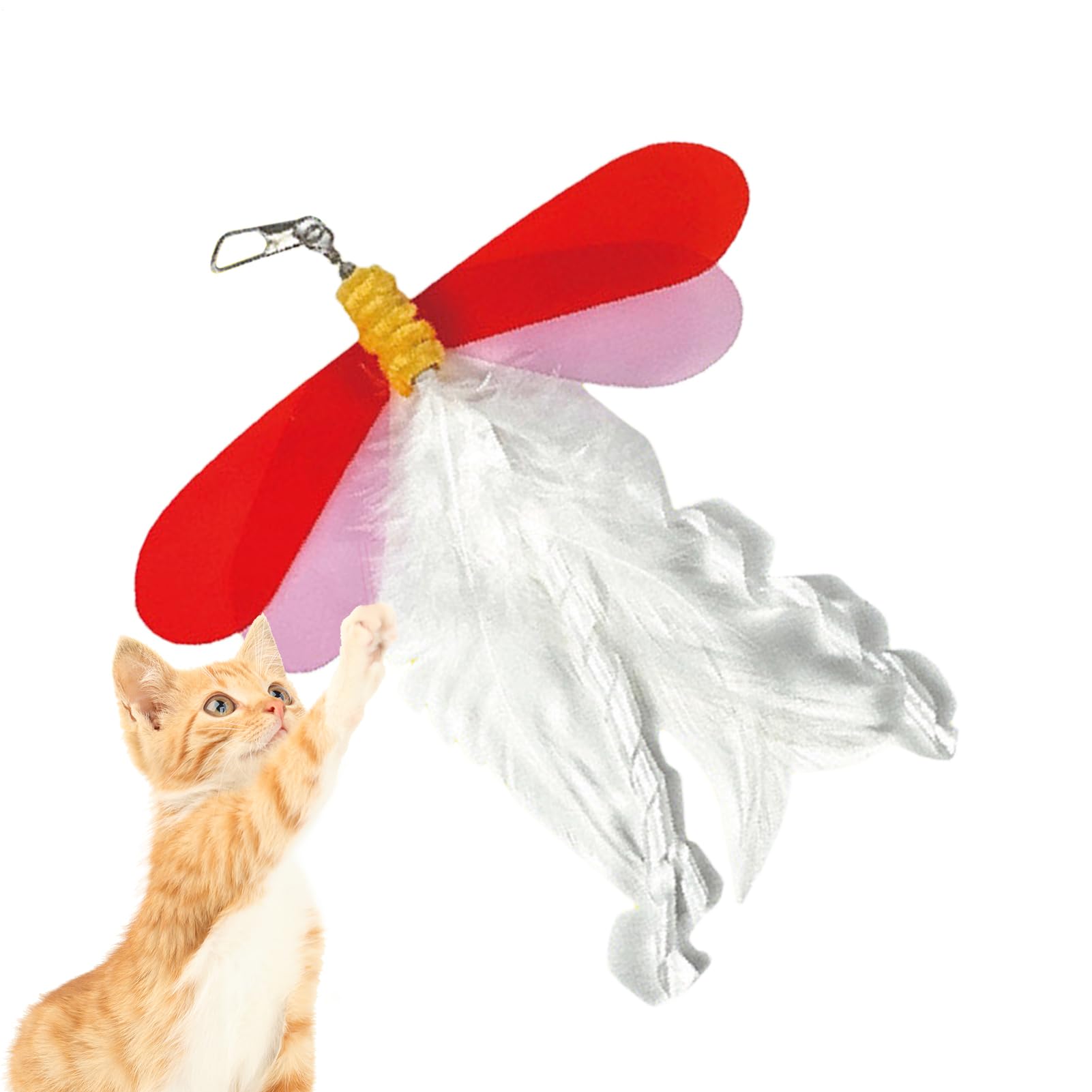 Katzen Spielzeug Stab - Lockstab Für Körperliches Training In | Libellenform - Katzenstab Spielzeug | Für Die Unterhaltung Von Kätzchen Mit Haustierzubehör Für Den Innen- Und Außenbereich I