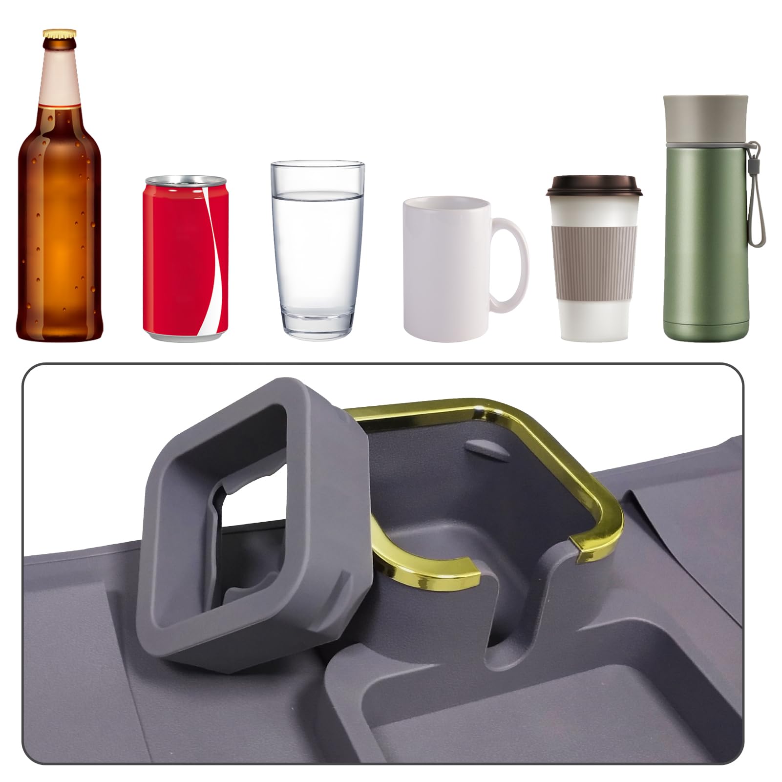 IULONEE Organizer Per Bracciolo Divano Vassoio Per Divano Antiscivolo Divano Borsa Portaoggetti Pieghevole Vassoio Da Bracciolo con Portabicchieri per Divano Braccio Sedia Reclinabile (Grigio)