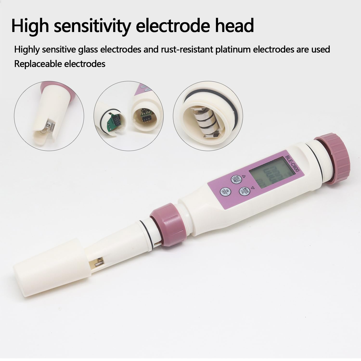 Probador digital de calidad del agua, 7 en 1, PH/TDS/EC/ORP/Salinidad/Temperatura con pantalla LCD retroiluminada, resistente al agua para agua potable, acuario, piscina