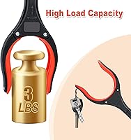 Vista 4 de Paquete de 2 herramientas de agarre de 32 pulgadas, extra largo, plegable, con fuerte agarre magnético, mandíbula antideslizante giratoria de 360°