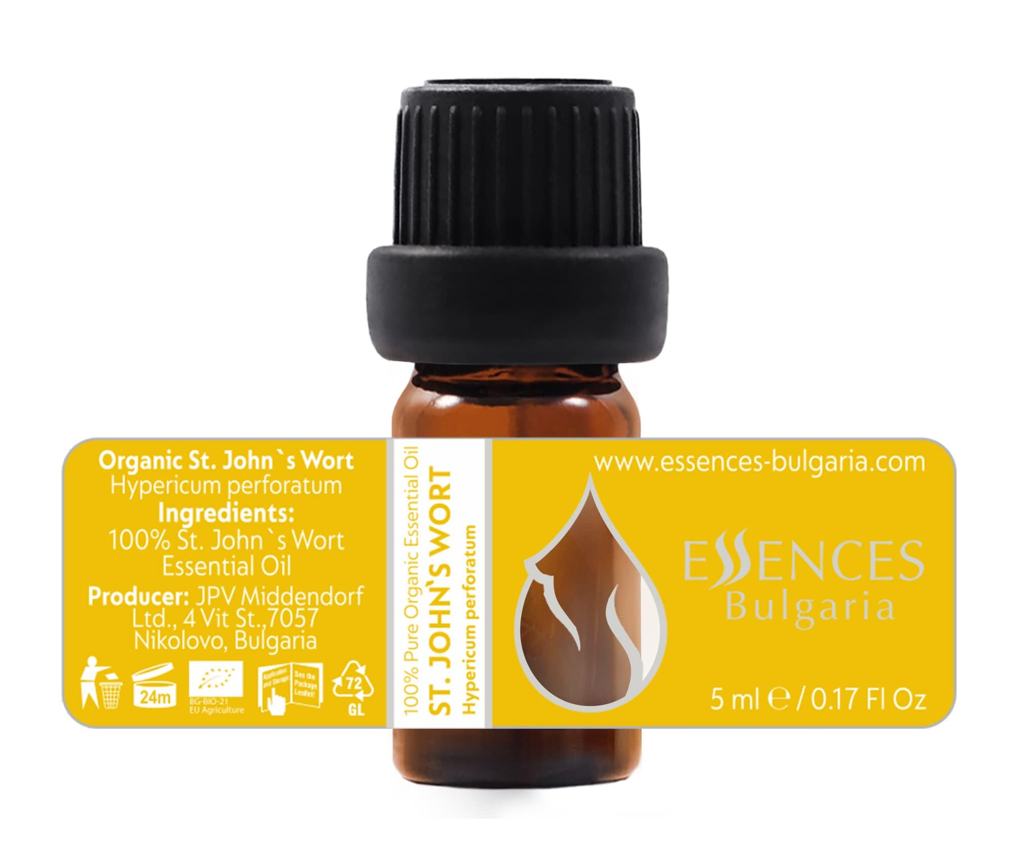 3er Set Schöne Haut Bio-Ätherische Öle | 3 x 5 ml | Strohblume, Moldawischer Drachenkopf, Johanniskraut | 100 % rein und natürlich | Unverdünnt | Gentechnikfrei | 3 Stück