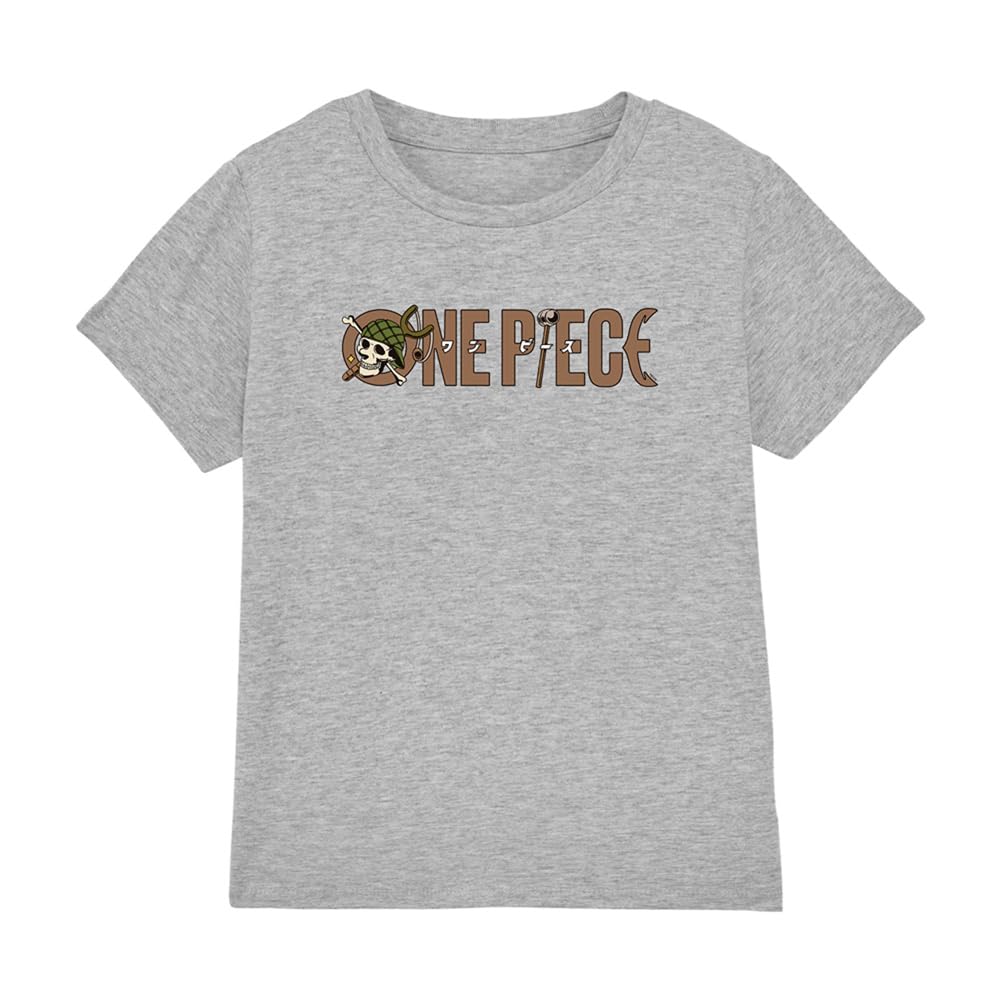 One Piece Usopp Slingshot Logo Kids T-Shirt, Athletic Heather, 5-6Y