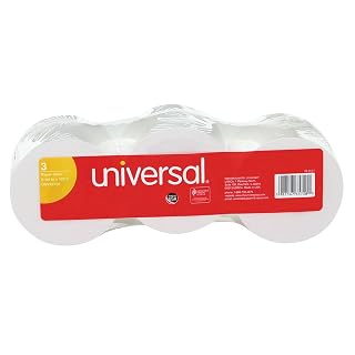 Universal 35720 Adding Machine/Calculator Roll, 16 lb, 1/2" Core, 2-1/4" x 150 ft, White (Pack of 3) (UNV35720) - Amazon product rated Grade A