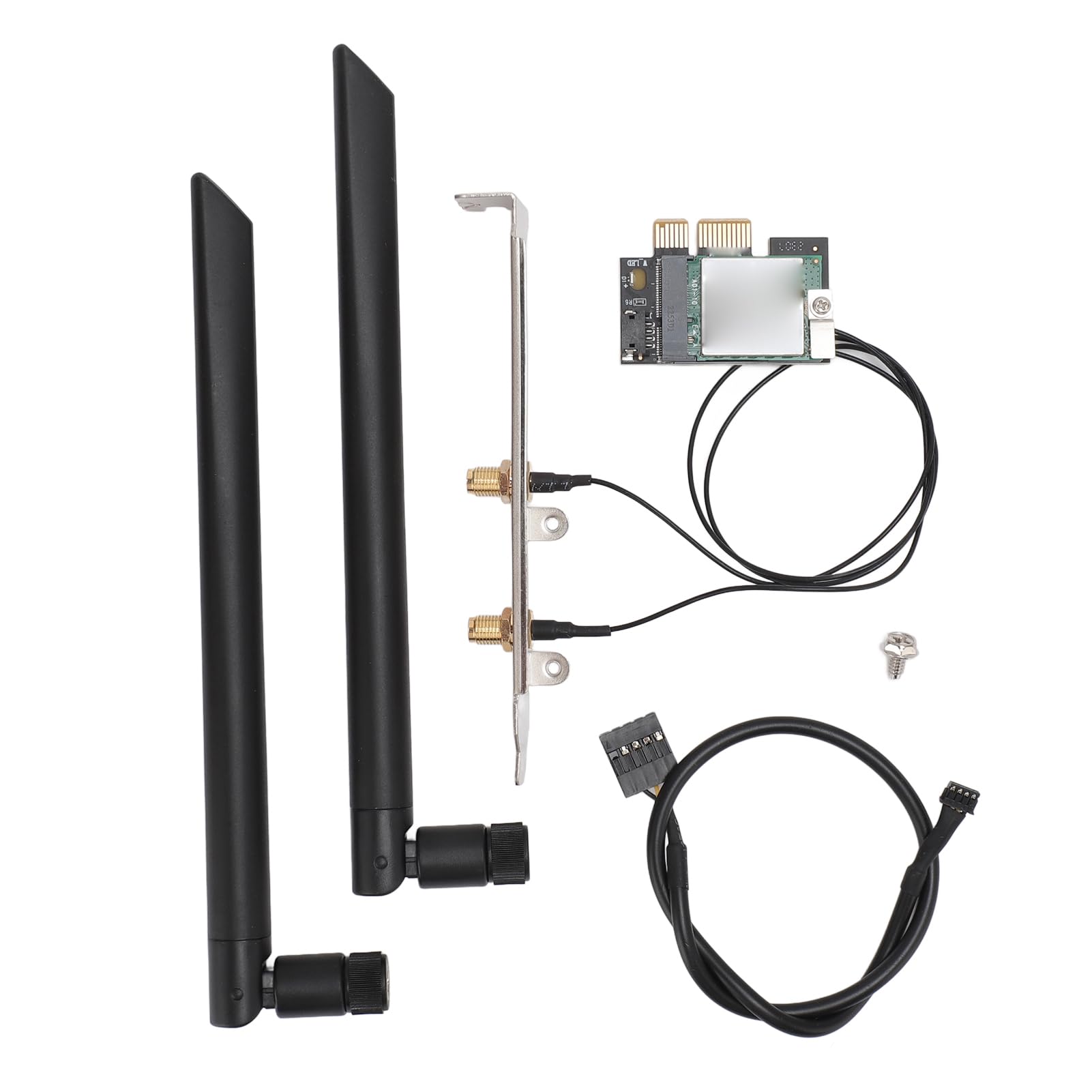 Tarjeta de Red Inalámbrica 5G, V4.0, Interfaz PCIEx1, Tarjeta Adaptadora WiFi PCIe de Doble Banda 2.4G 5G 867Mbps para PC con (Antena Desmontable)