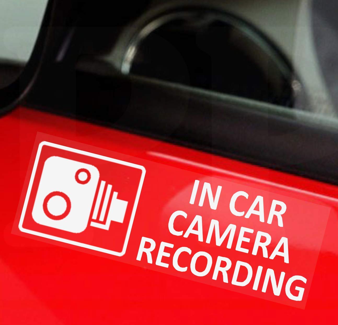 5 x External Small in Car Camera Recording Window Stickers CCTV Sign ...