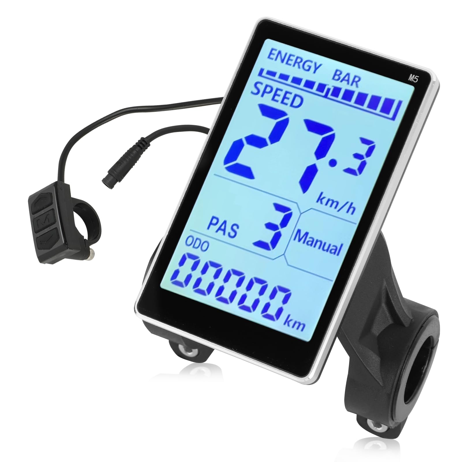 Display LCD per Scooter Elettrico Tachimetro per Bici Pannello di Controllo dello Schermo di Visualizzazione per Scooter Elettrico ABS con Connettore Resistente All'acqua a 6