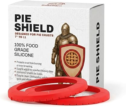 Pie Crust Shield, 2 Pack Pie Protector, European Grade Silicone