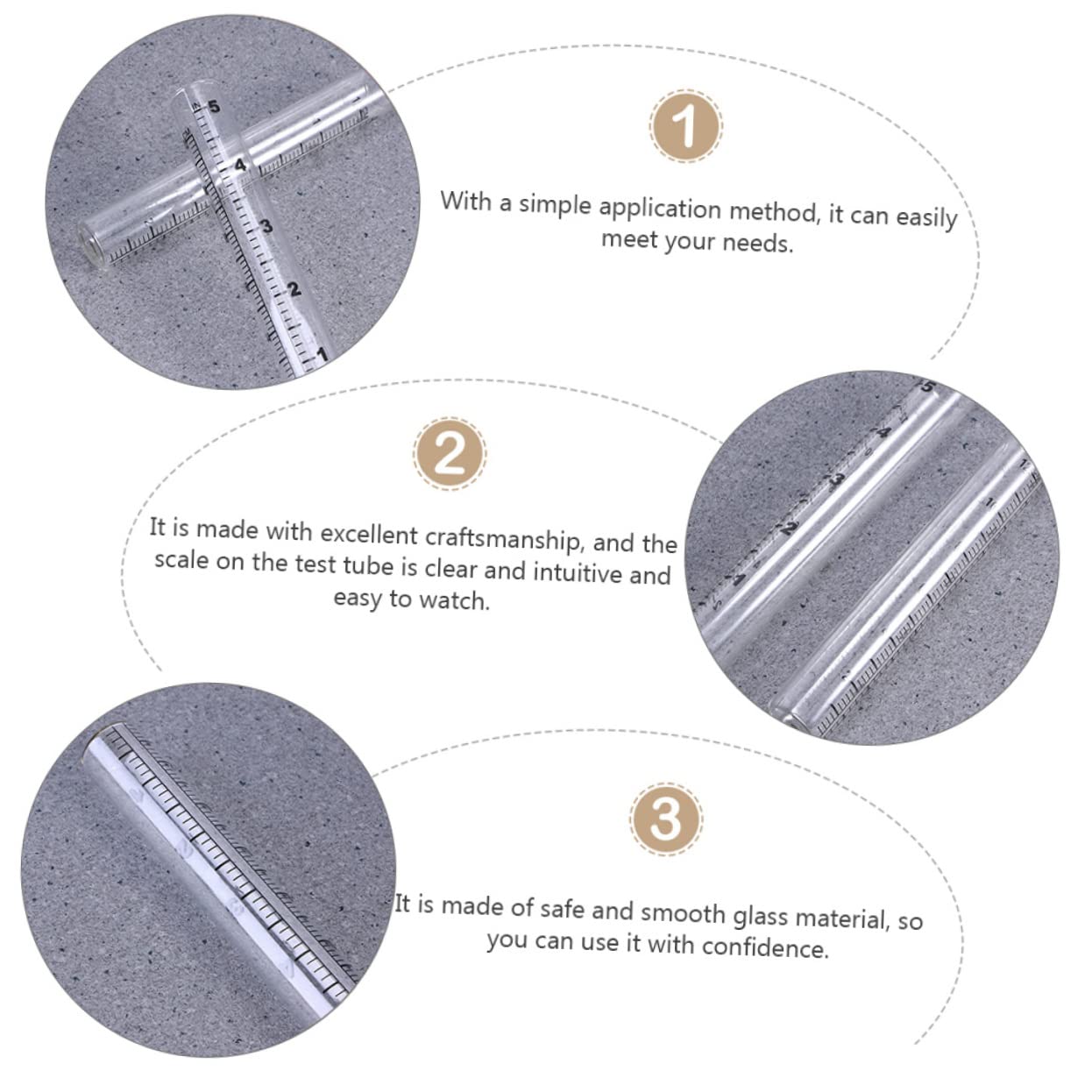 VICASKY Home Rain Gauge 4pcs Gauge Test Tube Practical and Efficient for Rainfall Measurement