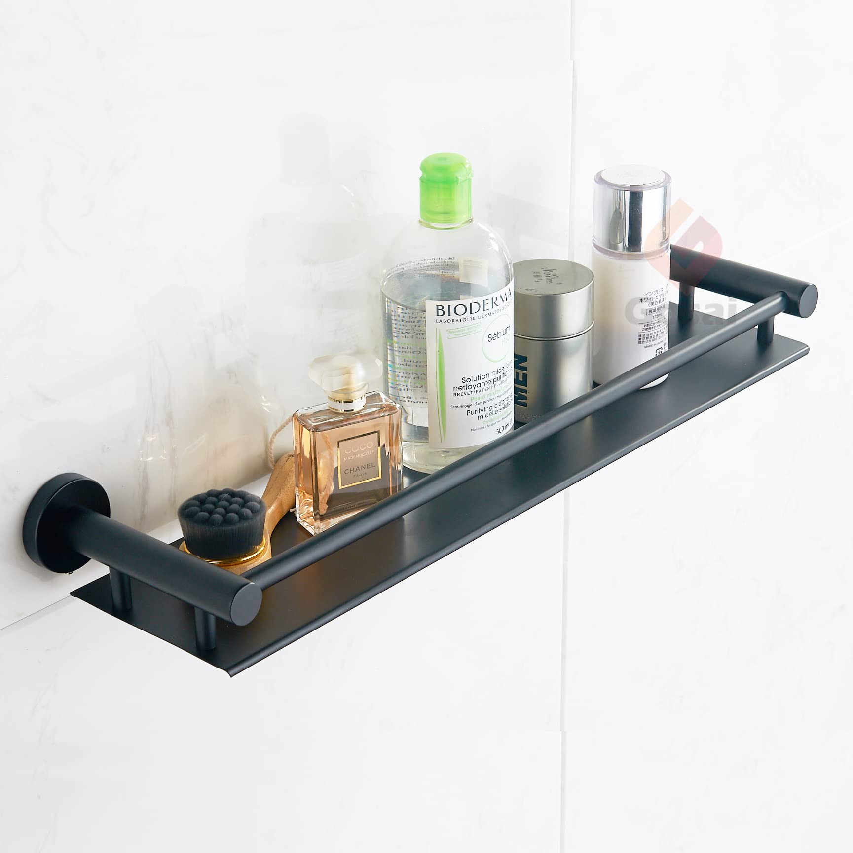 GOSAI Bathroom Accessories Stainless Steel Black Bathroom Storage Shelf for Rust-Proof Organization | Contemporary Stainless Steel Bathroom Shelf for Stylish Storage (16x5 inch) (B0C3Z2K7D5) Amazon Price History, Amazon Price Tracker