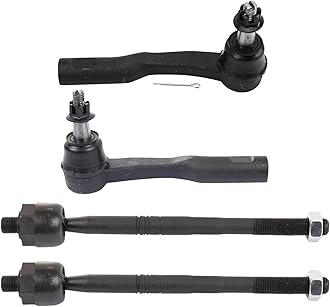 TRQ Front Inner and Outer Tie Rod Set Compatible with 2013-2015 Chevrolet Malibu