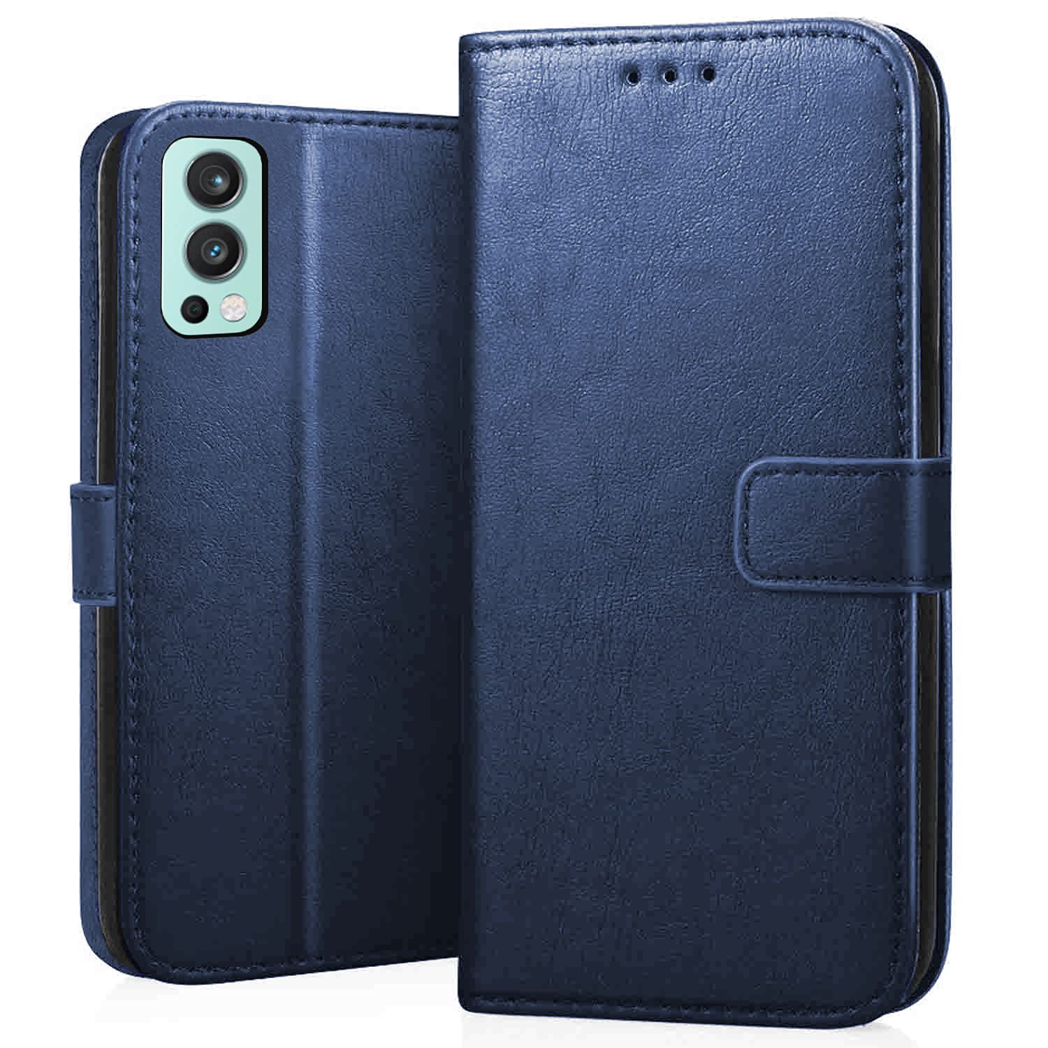 CEDO OnePlus Nord 2 / Nord 2 Pac-Man Edition (5G) (2021) Flip Cover | Leather Finish | Inside Pockets & Inbuilt Stand | Shockproof Wallet Style Magnetic Closure Back Case Flipcover (Blue) (B09C3P8JV3) Amazon Price History, Amazon Price Tracker