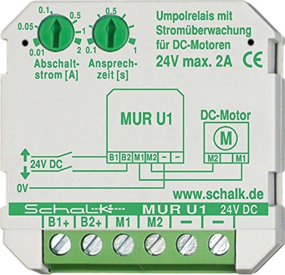 Relais de polarité moteur 24V CC 2A SCHALK MUR U1 commutateur inverseur