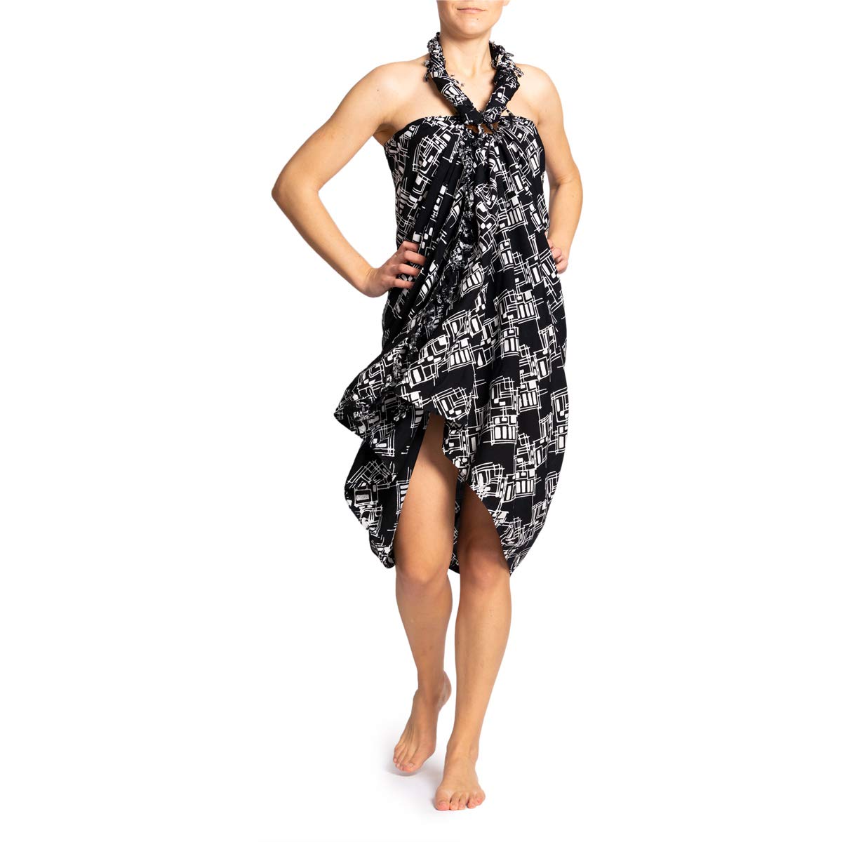 PANASIAM Sarong B902 black rectangle, L