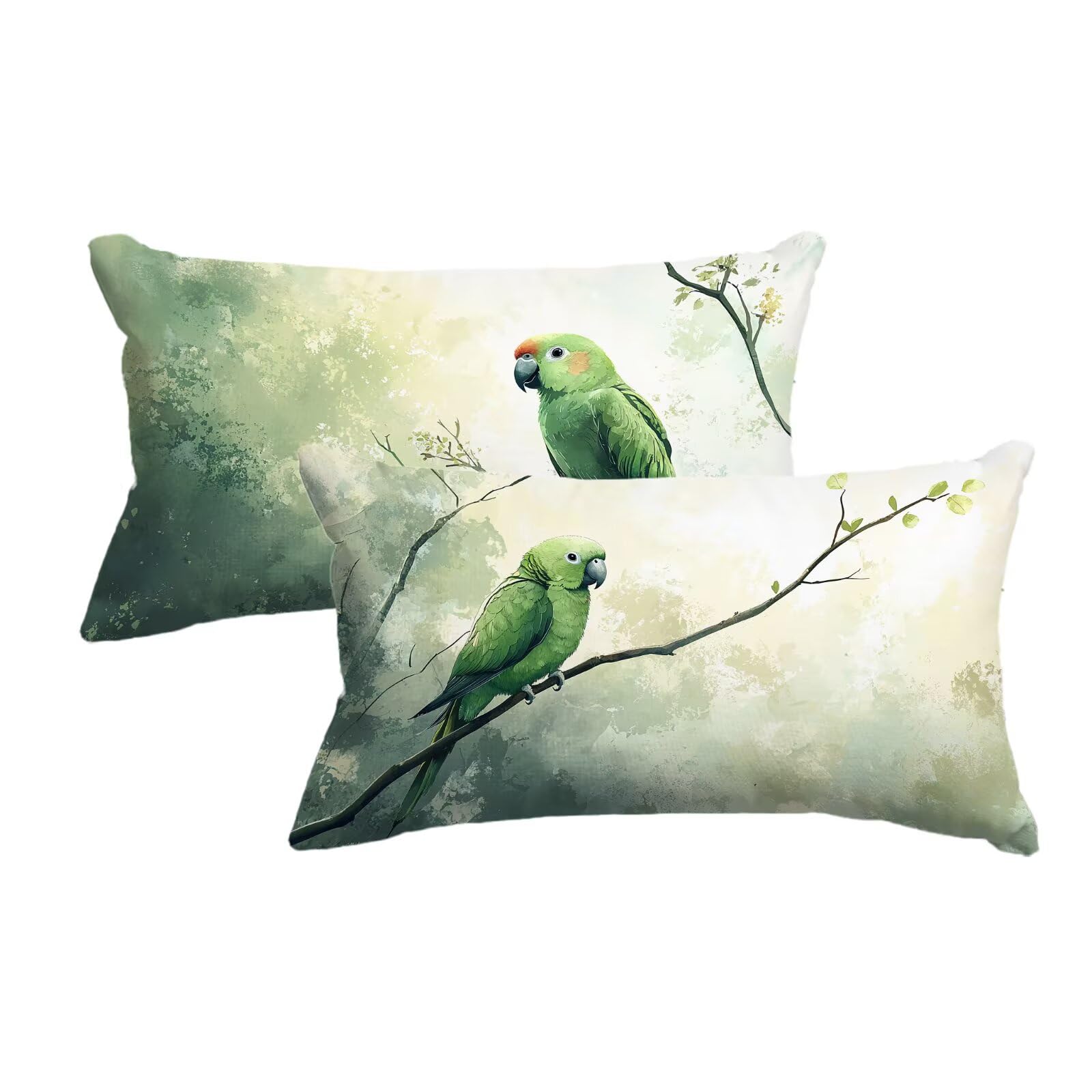 Taie oreiller 50x80 extérieur oiseau imperméable pour canapé de jardin