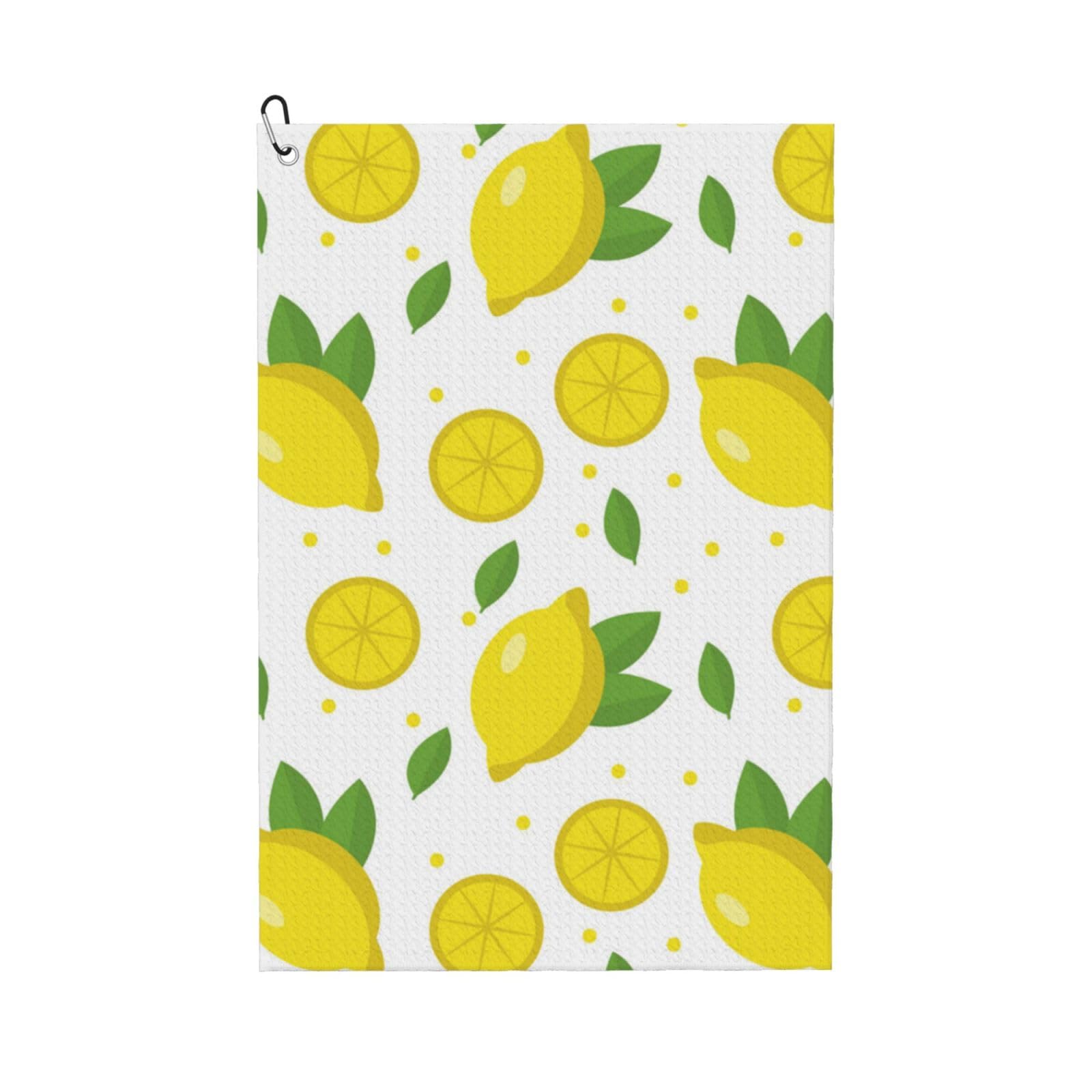 Hnnkloy Lemon Fruit Green Yellow, 16x24 in Portable Waffle Golf Towels with Carabiner Clip for Golf Bag