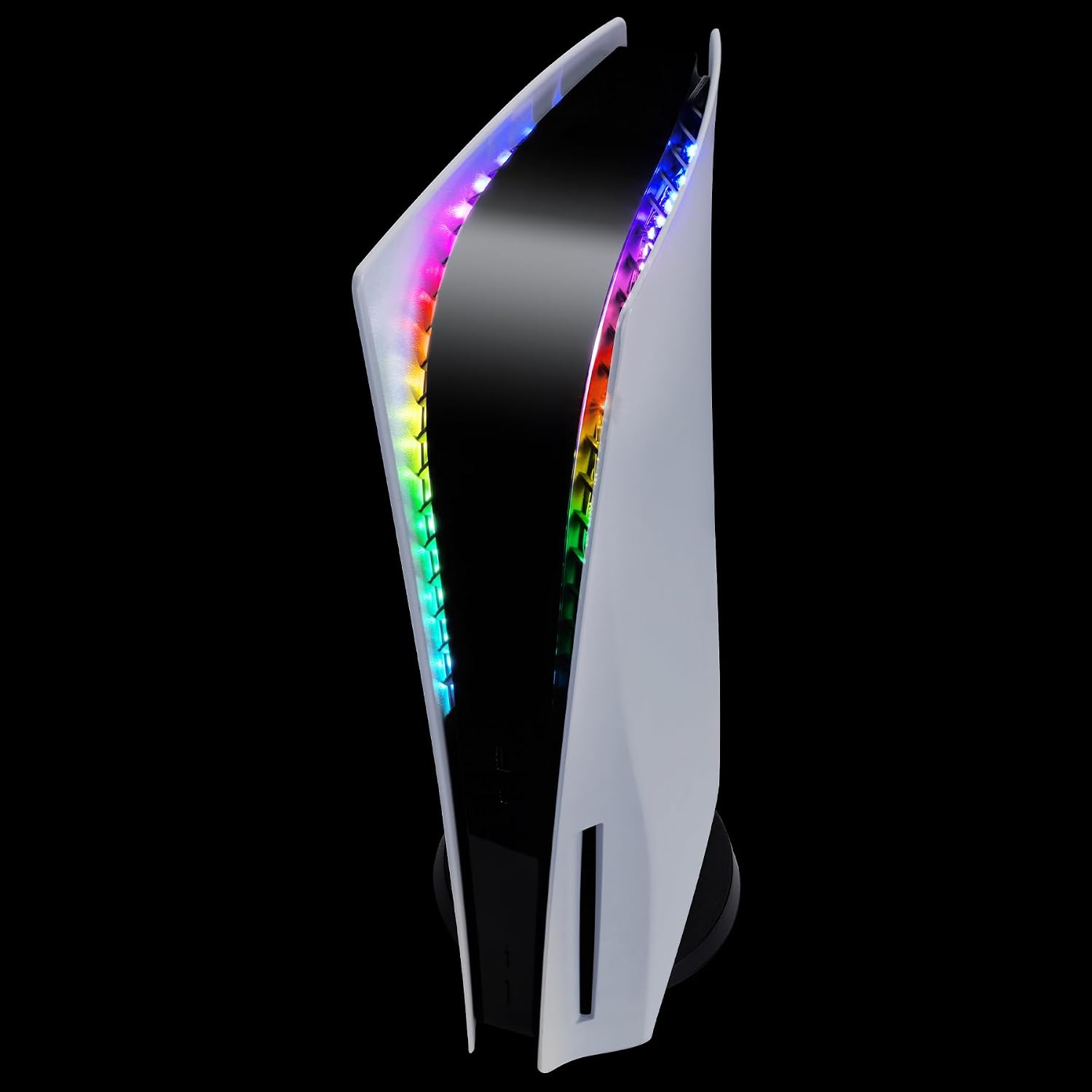 eXtremeRate RGB LED Light Strip for ps5 Console Disc/Digital Edition, 7 Colors 29 Effects DIY Decoration Accessories Flexible Tape Lights Strip for ps5 Console with Memory Function, IR Romote Control