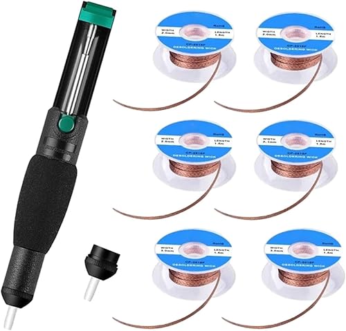 Bomba de desoldadura con ventosa de soldadura, herramienta auxiliar para extracción y reparación, mango antideslizante, herramienta de soldadura