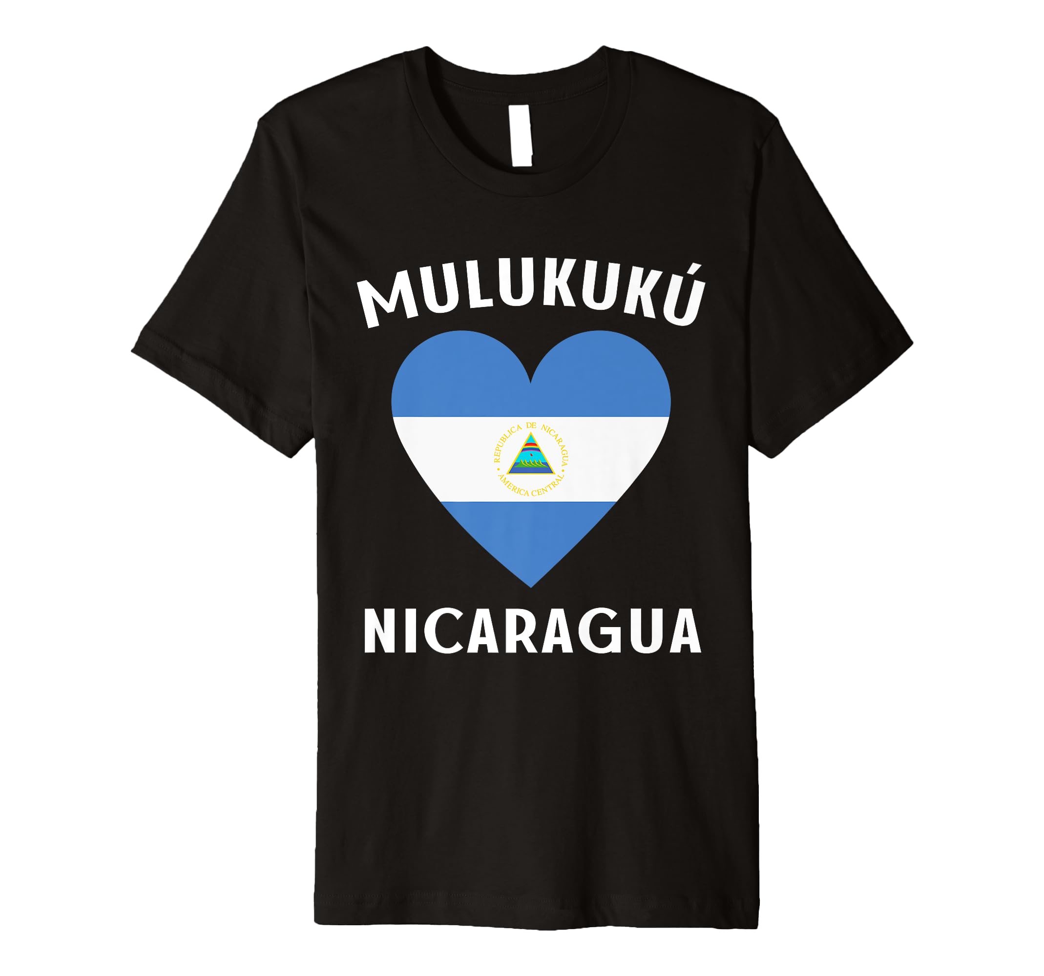 Nicaragua Flag Heart Mulukuku City Premium T-Shirt