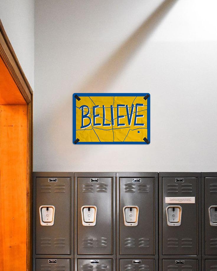 flinelife - Plaque murale Believe, 30x20 cm, Note pour soi - Avec quelques citations motivantes, Décoration murale parfaite pour les fans