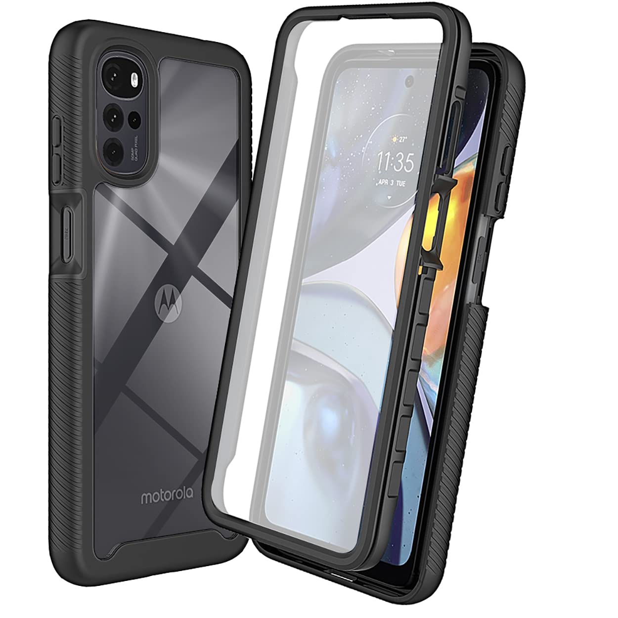 RanTuo Cover per Motorola Moto G22, AntiGraffio, Silicone