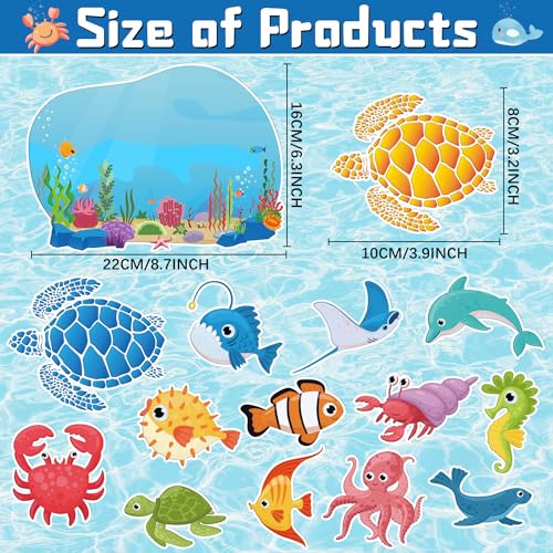 Imanes decorativos para puerta con tema marino, pack 15 piezas miniatura 2
