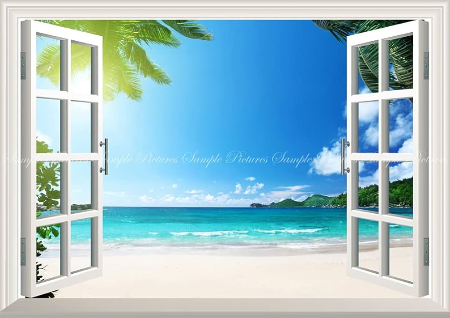 Amazon.co.jp: 絵画風 壁紙ポスター （はがせるシール式）-窓の