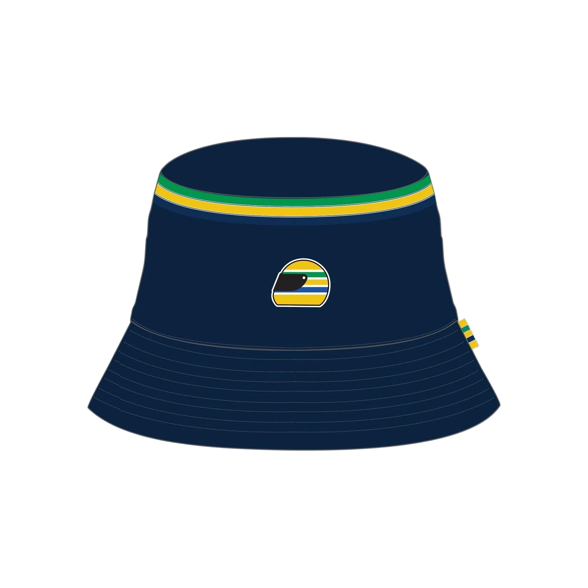 Ayrton Senna F1 Reversible Bucket Hat Blue