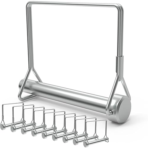 ForoGore Paquete de 10 pasadores de bloqueo de alambre, pasador de bloqueo de eje de seguridad resistente de 38 pulgadas para remolques de granja,