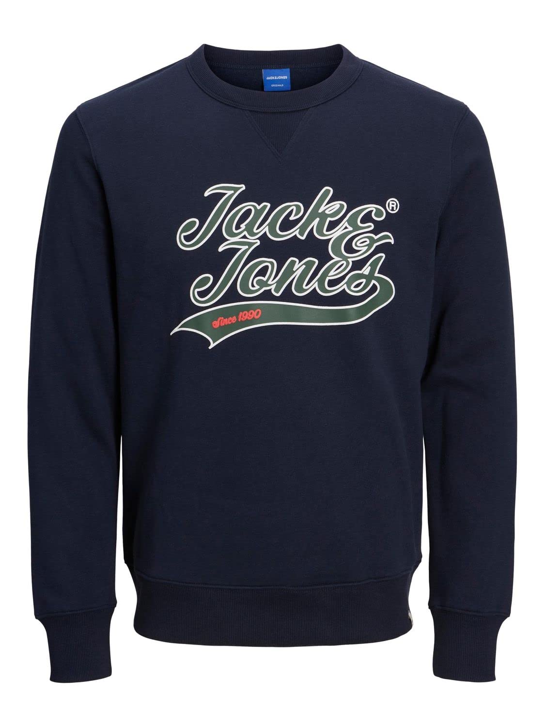 JACK & JONES JORBECKS Sweat Crew Neck Maillot de survêtement, Bleu Nautique, M Homme JACK & JONES JORBECKS Sweat Crew Neck Maillot de survêtement, Bleu Nautique, M Homme