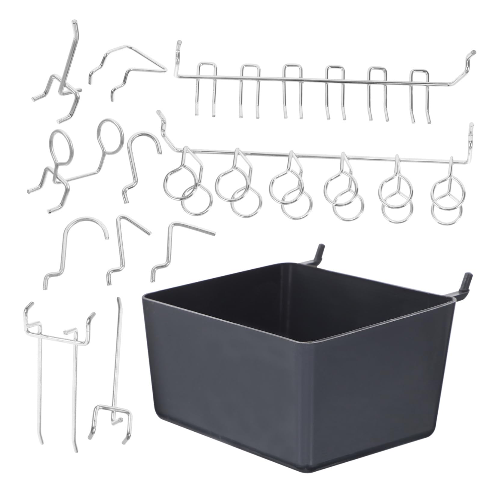 VILLCASE Pegboard Organizer Accessories 80pc Hooks Bins Set Versatile Tool Storage for Workshop