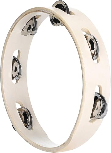 Vista 37 de Musfunny - Tambor de mano de 6 pulgadas, de abedul y metal, para percusión, juguete musical educativo, instrumento para KTV, fiesta, juegos de niños