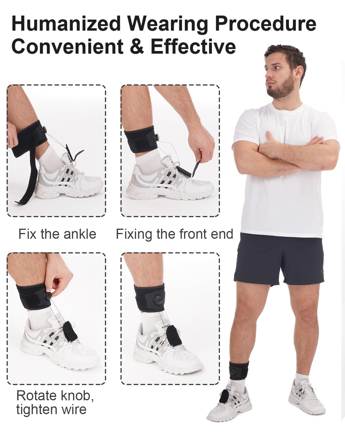 AFO Foot Drop Brace, Improve Walking Gait, Effective Relieve Pain, Adjustable Foot Orthosis Brace Support for Sleep, Plantar Fasciitis, Drop Foot Braces For Walking with Shoes, Right & Left