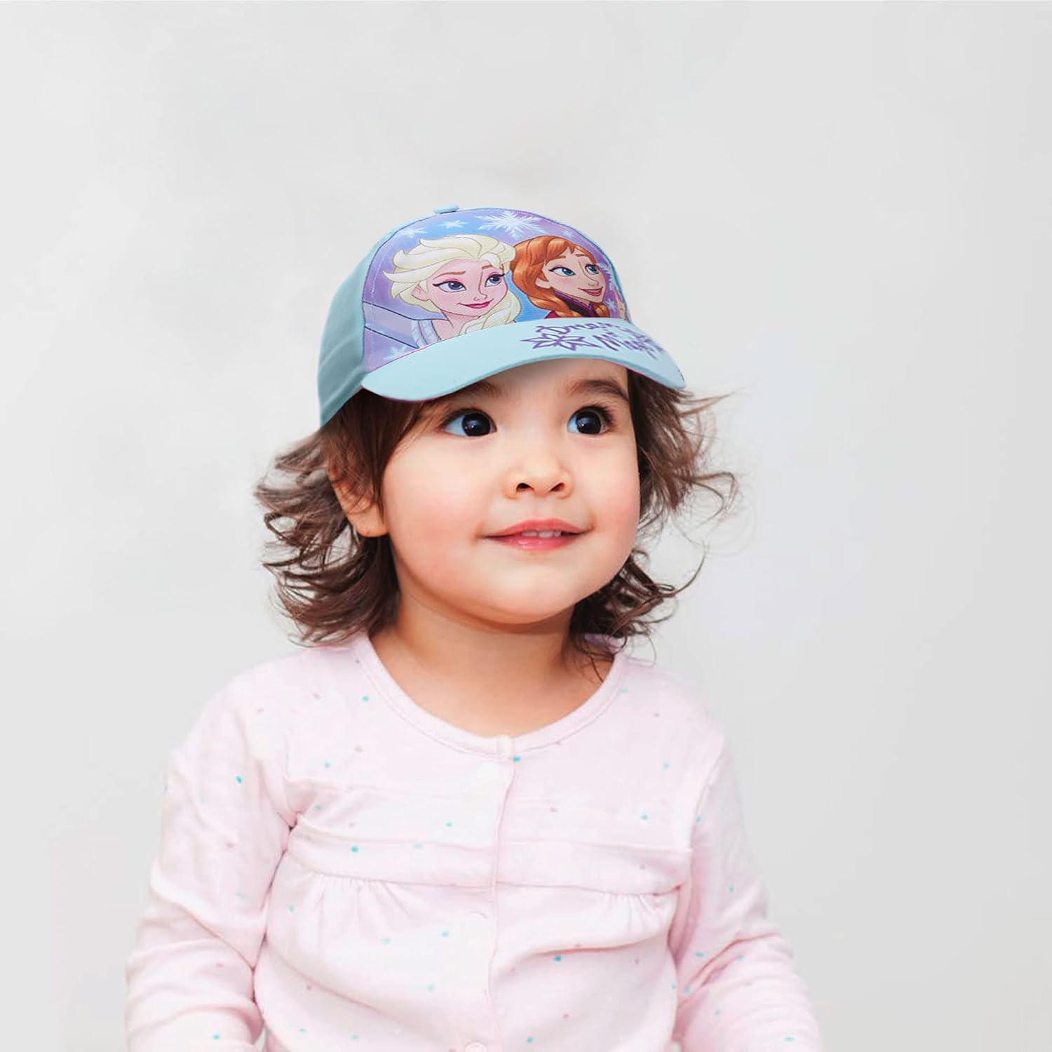 Disney Frozen 2-Piece Dad Hat Set, Elsa and Anna Girls Baseball Caps with Curved Brim for Toddlers and Kids, Multi, One Size